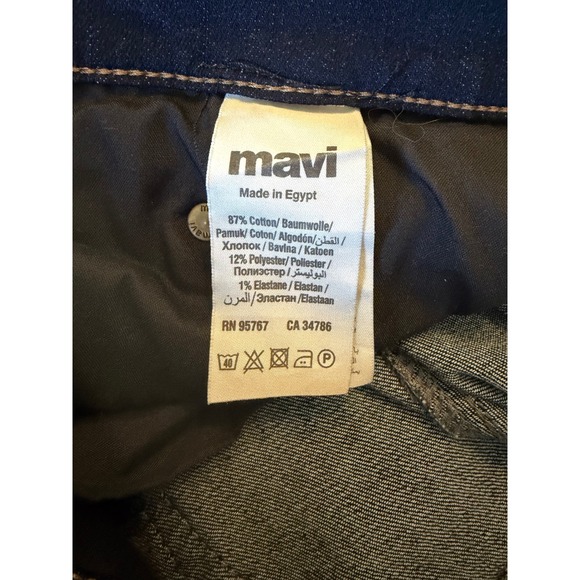 Mavi Zach Straight Leg Jeans Mens Dark Wash Indigo Stretch Denim Pants - Picture 4 of 5